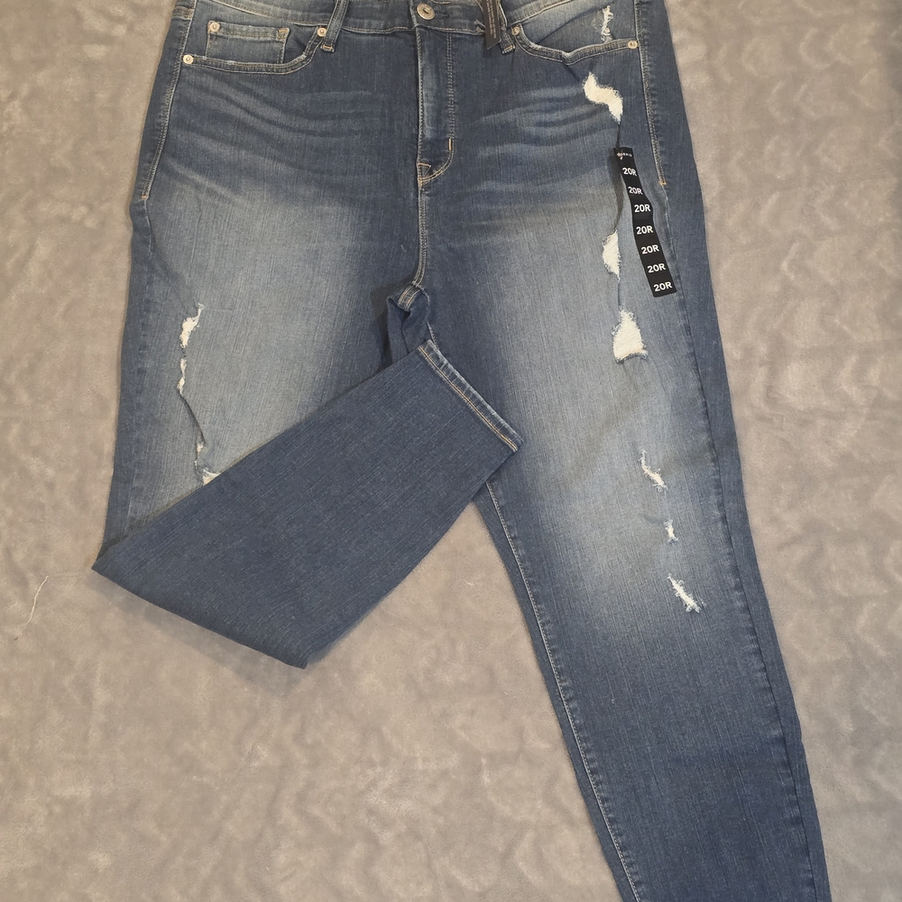 Torrid Blue Distressed Skinny Jeans